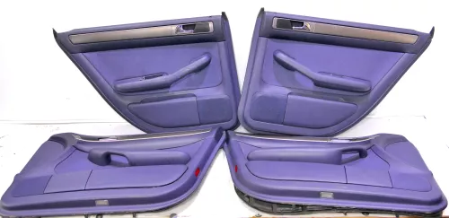 Audi A6 4B Bj.1998 Türverkleidung Verkleidung Tür vorne+hinten blau royalblau