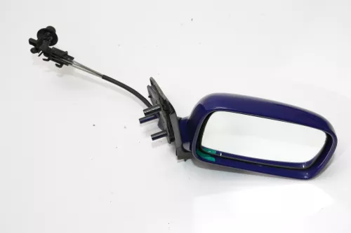 VW Polo 6N manueller manuell Spiegel Außenspiegel rechts mit Glas blau LD5D 720