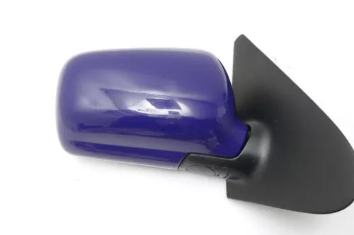 VW Polo 6N manueller manuell Spiegel Außenspiegel rechts mit Glas blau LD5D (105450)