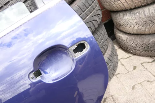 VW Passat 3B 3BG Kombi Variant Tür hinten links blau LB5N (107127)