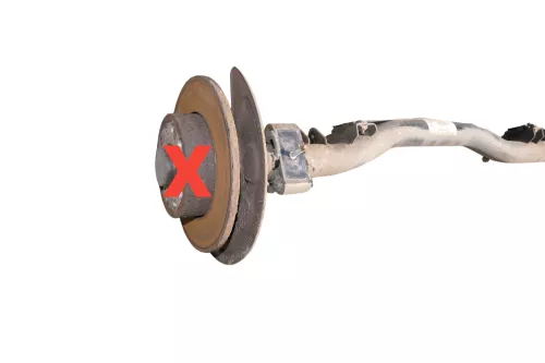 VW Caddy 2K Achse hinten Hinterachse Achsträger Scheibenbremse (109953)