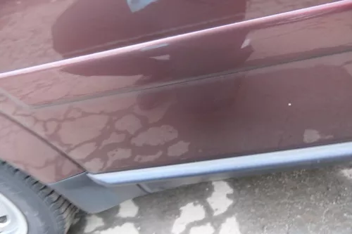 Audi A2 8Z Tür vorne rechts rot braun LZ3R -mit Rahmen, Scheibe und Fensterheber (110649)