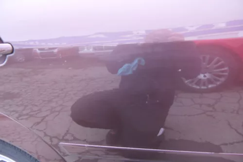 Audi A2 8Z Tür hinten rechts rot braun LZ3R -mit Rahmen + Scheibe (110652)