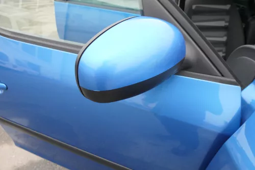 Skoda Roomster elektrischer Spiegel Außenspiegel rechts Glas original blau LF5S (110806)