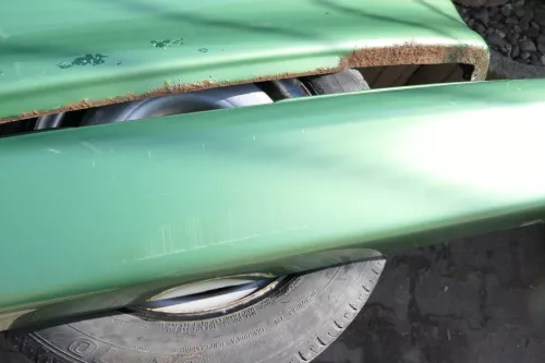 VW Polo 6N Stoßstange hinten 2-geteilte Heckstoßstange grün LA6P Stoßfänger (111307)