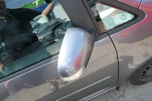 VW Touran 1T elektrischer Spiegel Außenspiegel beheizt rechts grau LD7X