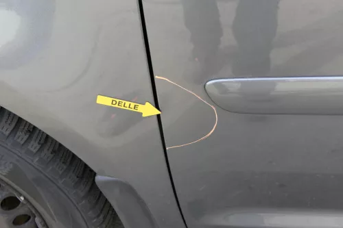 VW Touran 1T 1T3 Tür vorne links Fahrertür grau LD7X  - OHNE Anbauteile (111736)