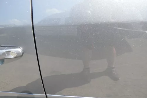 VW Touran 1T 1T3 Tür hinten links grau LD7X mit Scheibe (111737)