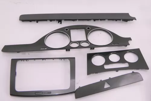 VW Passat 3C Mittelkonsole Verkleidung um Radio Klappe Abdeckung Dekor Carbon (112723)