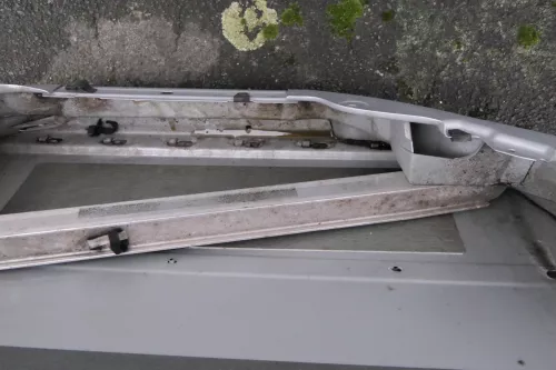 Audi A6 4B C5 Tür Türblatt hinten links silber grau LY7W (113625)