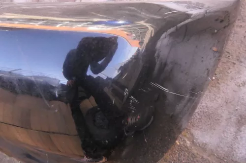 VW Polo 6N Stoßstange hinten breite XXL Heckstoßstange schwarz LC9Z (114082)