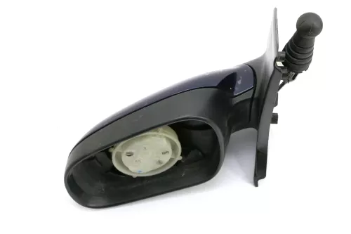 VW Fox 5Z mechanischer manueller Spiegel Außenspiegel links mit Glas blau LB5N