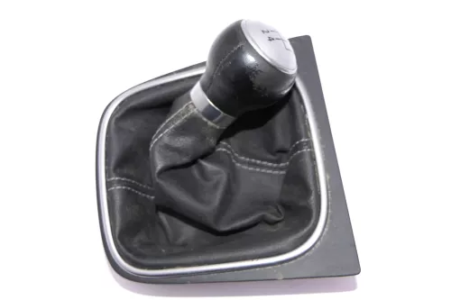 VW Golf 5 Schaltknauf Schaltsack Schaltung Schaltknüppel original 5-Gang Leder