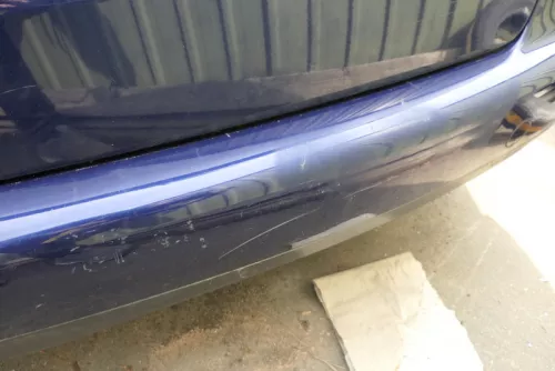 VW Touran 1T Stoßstange hinten Heckstoßstange Stoßfänger blau LB5N (115281)