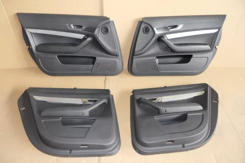 4x Audi A6 4F Türverkleidung Verkleidung Tür vorne hinten Leder S-line Sonnenrol