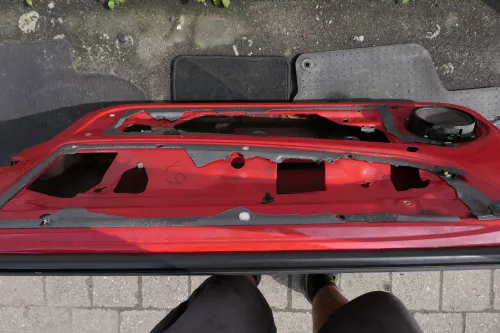 VW Lupo Seat Arosa Tür vorne rechts Fahrertür rot LP3G ohne Anbauteile (mech (116433)