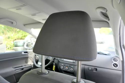 VW Golf Plus 5M Kopfstützen Kopfstütze vorne rechts links anthrazit blaue Nähte (117271)