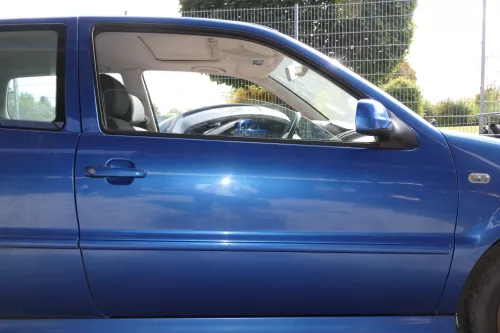VW Polo 6N 6N2 Tür vorne rechts Beifahrertür 2/3-Türer blau LA5M ohne Anbauteile