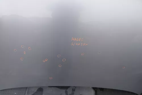 VW Polo 9N Motorhaube KLappe vorne silber grau LA7W bis ca. Bj. 2004 Hagelschade (118252)