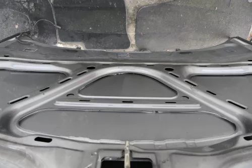 VW Passat 3BG Motorhaube Klappe vorne vorn Haube grau LD7W - Delle (119247)