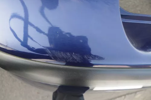 VW Golf 4 Limousine Stoßstange hinten Heckstoßstange Stoßfänger blau LB5N xxxx (120402)