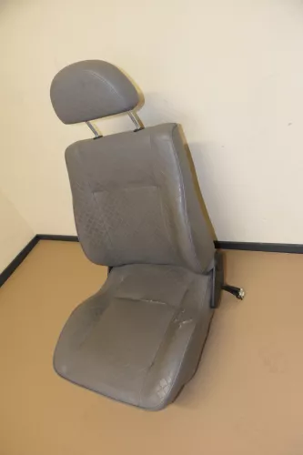 VW Polo 6N 6N2 Caddy 9K Sitz Fahrersitz vorne links 4/5-Türer grau Kunstleder Le (120462)