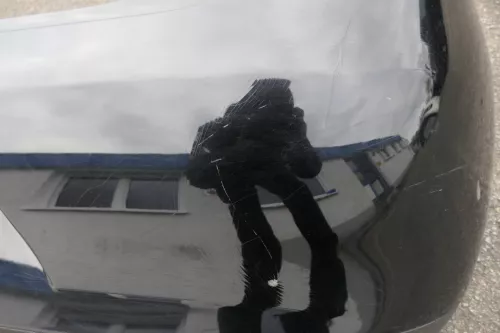 VW Fox 5Z Stoßstange hinten Stoßfänger schwarz L041 Heckstoßstange (120782)