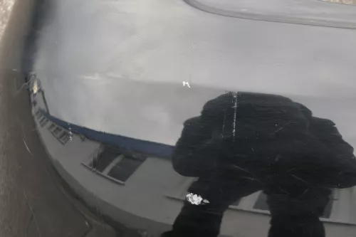 VW Fox 5Z Stoßstange hinten Stoßfänger schwarz L041 Heckstoßstange (120782)