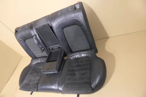 VW Passat 3C Kombi Sitz Rückbank Rücksitzbank Sitze Leder schwarz Lehne (120976)