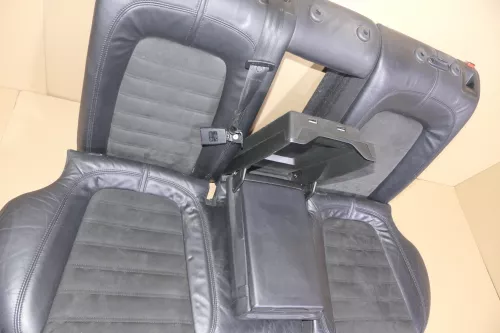 VW Passat 3C Kombi Sitz Rückbank Rücksitzbank Sitze Leder schwarz Lehne (120976)