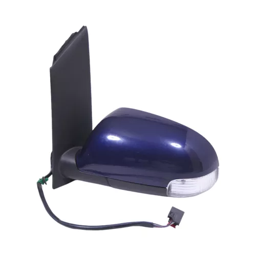 VW Touran 1T elektrischer Spiegel Außenspiegel beheizt Blinker links blau LB5N