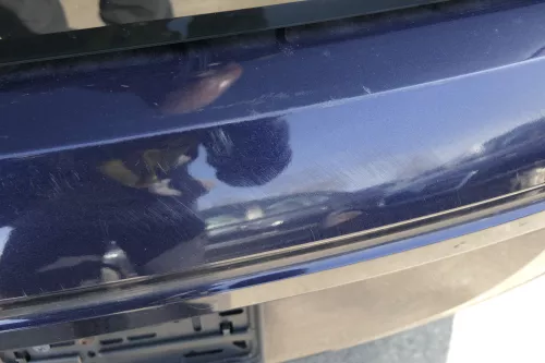 VW UP Stoßstange hinten Stoßfänger Heckstoßstange blau LH5X - PDC (122583)