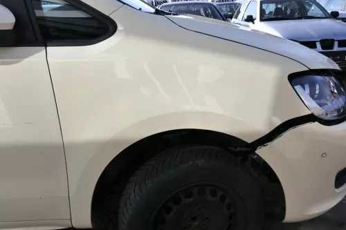 VW Sharan 7N Kotflügel rechts vorne gelb elfenbein Taxi L115