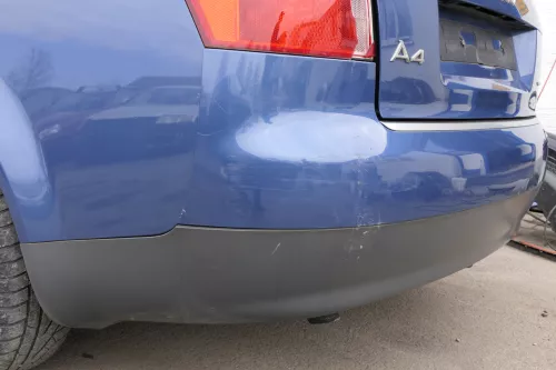 Audi A4 8E B6 Limousine Stoßstange hinten mit Spoiler blau LZ5W (122687)