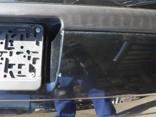 VW Polo 9N 9N3 Stoßstange Heckstoßstange hinten schwarz L041 uni (123184)