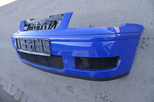 VW Polo 6N2 Stoßstange vorne Frontstoßstange Stoßfänger blau LA5C (123342)