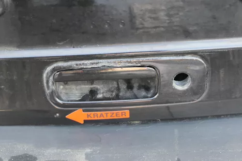 VW Polo 6N Heckklappe Klappe hinten Kofferraumklappe mit Scheibe schwarz LC9Z m (123378)