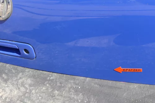 VW Polo 6N2 Heckklappe Klappe hinten Kofferraumklappe blau LA5C - ohne Anbaute (123396)