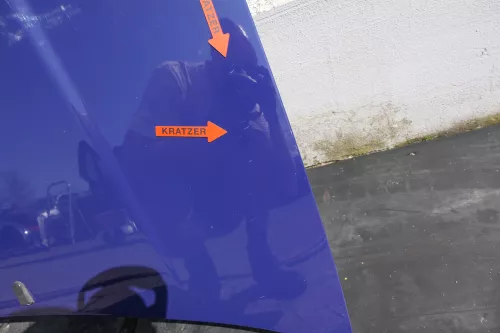 VW Polo 6N Motorhaube Frontklappe Haube vorne Klappe blau LD5D chagallblau (123464)