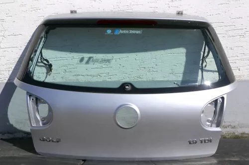 VW Golf 5 V Heckklappe hinten Kofferraumklappe mit Scheibe silber LA7W reflex