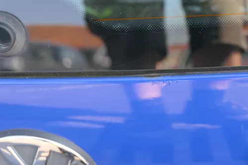 VW Polo 6N2 Heckklappe Klappe hinten Kofferraumklappe blau LA5C - Scheibe (123587)