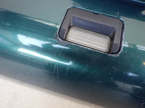 VW Polo 6N Stoßstange hinten Oberteil der 2-geteilte Heckstoßstange grün LC6P me (123787)