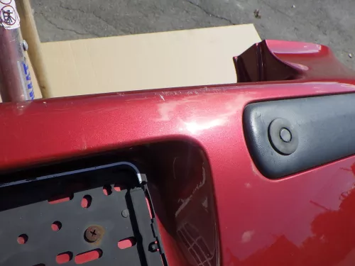 VW Golf 4 Limousine Stoßstange hinten Heckstoßstange rot braun LC3K PDC (123789)