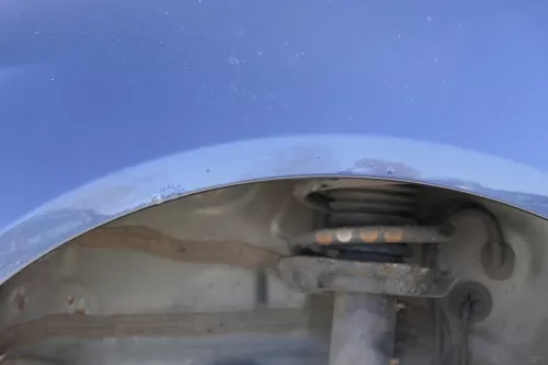 VW Passat 3C Kotflügel vorne links grau blau LC5F 3C0821021 - Rost (125002)