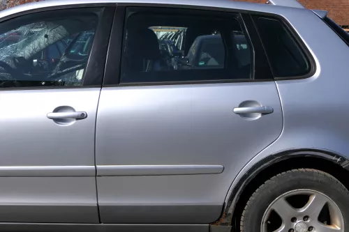 VW Polo 9N 9N3 Cross Fun Tür hinten links silber LA7W 4/5-Türer