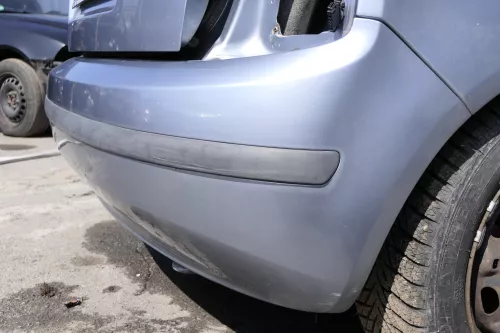 Skoda Fabia 6Y Schrägheck Stoßstange hinten Heckstoßstange silber grau LF7U (126629)