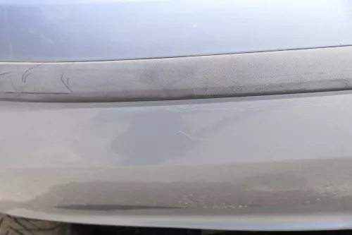 Skoda Fabia 6Y Schrägheck Stoßstange hinten Heckstoßstange silber grau LF7U (126629)