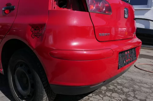 Seat Ibiza 6L Stoßstange Heckstoßstange hinten rot LS3H (126641)
