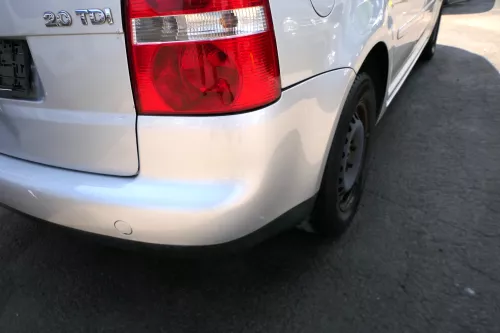 VW Touran 1T Stoßstange hinten Heckstoßstange Stoßfänger silber grau LA7W reflex (127702)