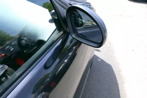 Seat Ibiza 6L mechanischer mechanis manuell Spiegel Außenspiegel rechts schwarz (127712)